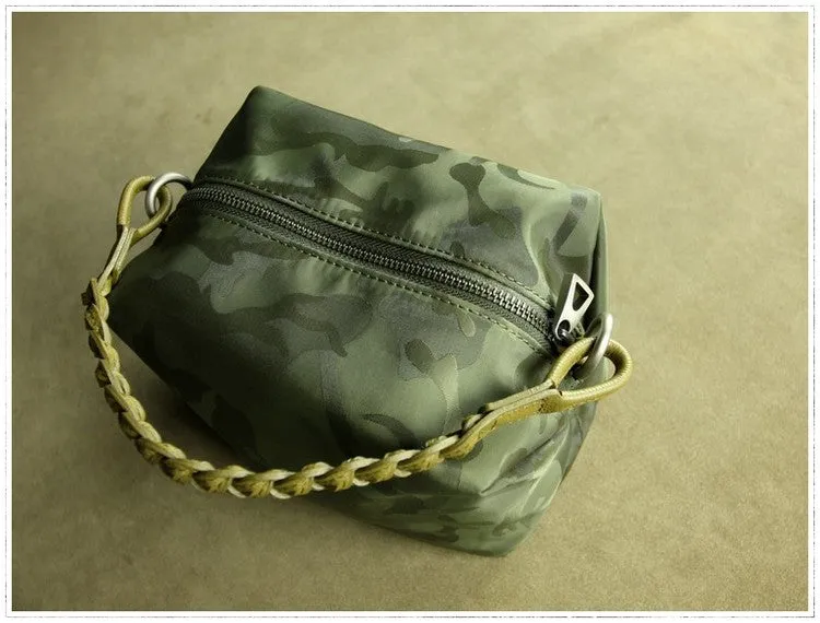 Cute Womens Black Camouflage NYLON Handbag Purse Cube NYLON Shoulder Bag Crossbody Purse for Ladies
