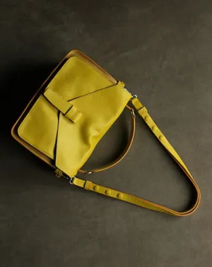 Cute Yellow Leather Womens Satchel Handbag Satchel Shoulder Bag Mini Satchel Bag for Women