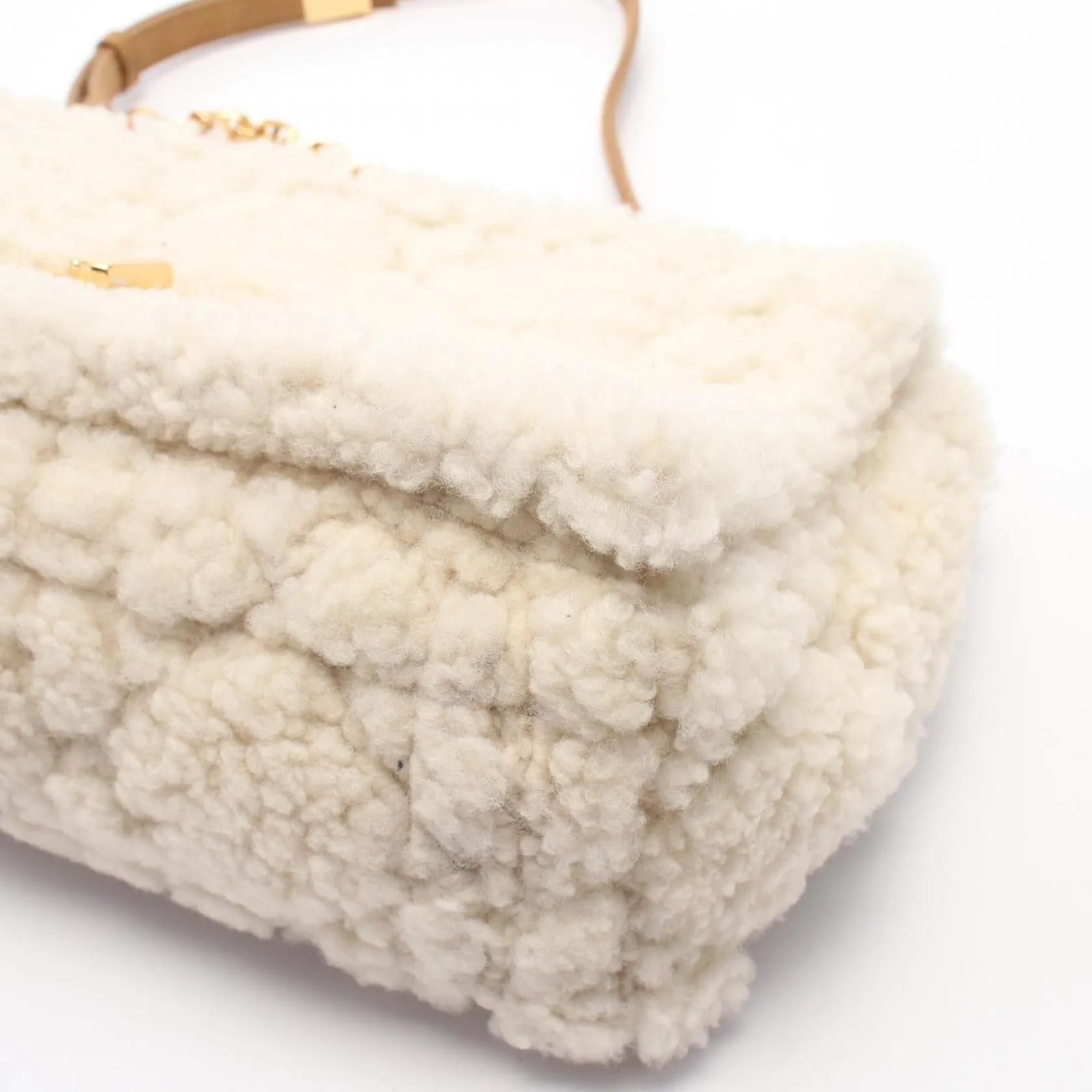 Dior CARO Sheepskin Shearling Shoulder Bag