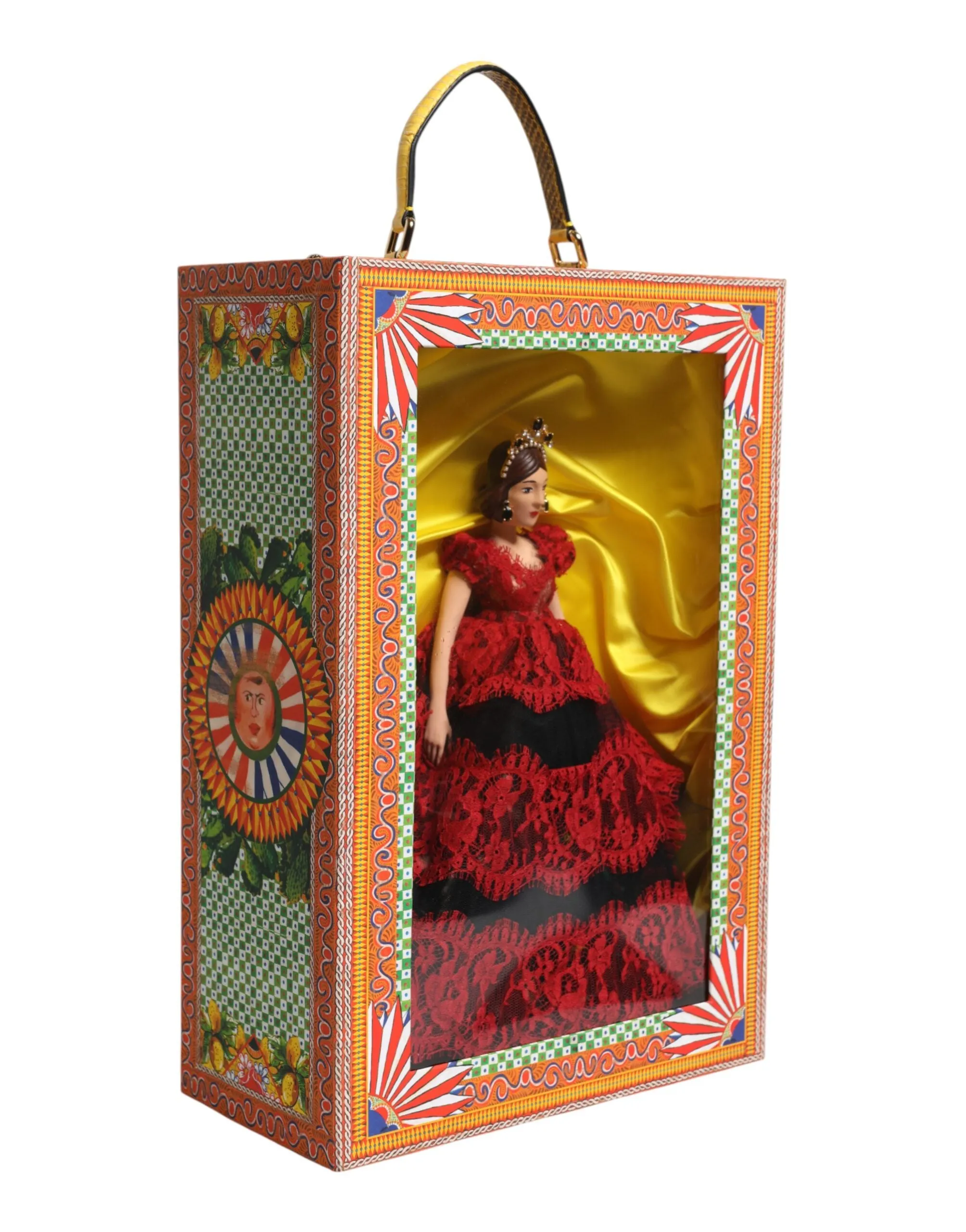 Dolce & Gabbana Dress Ceramic Porcelain Fashion Box Leather Sicily Women's Dolls