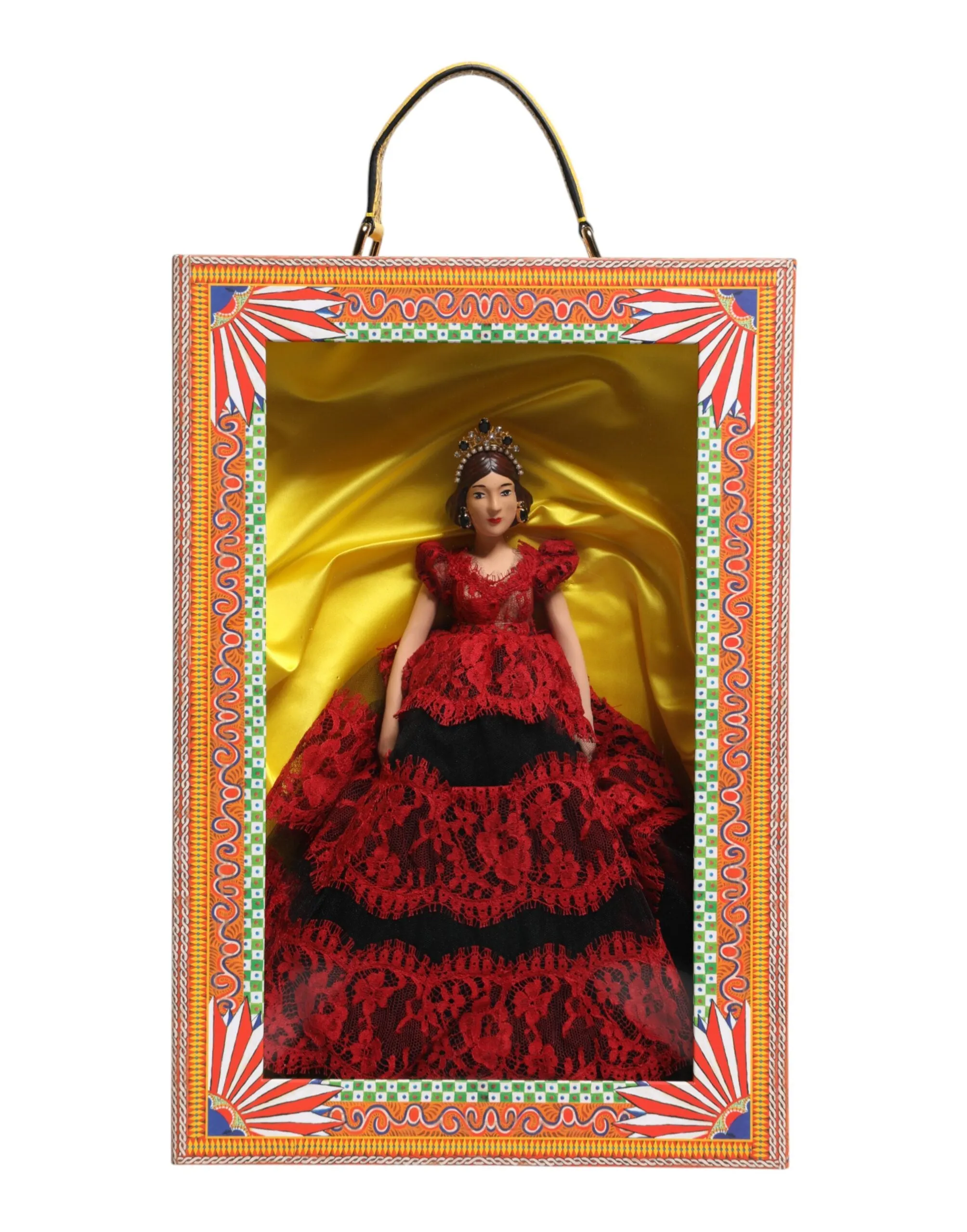 Dolce & Gabbana Dress Ceramic Porcelain Fashion Box Leather Sicily Women's Dolls