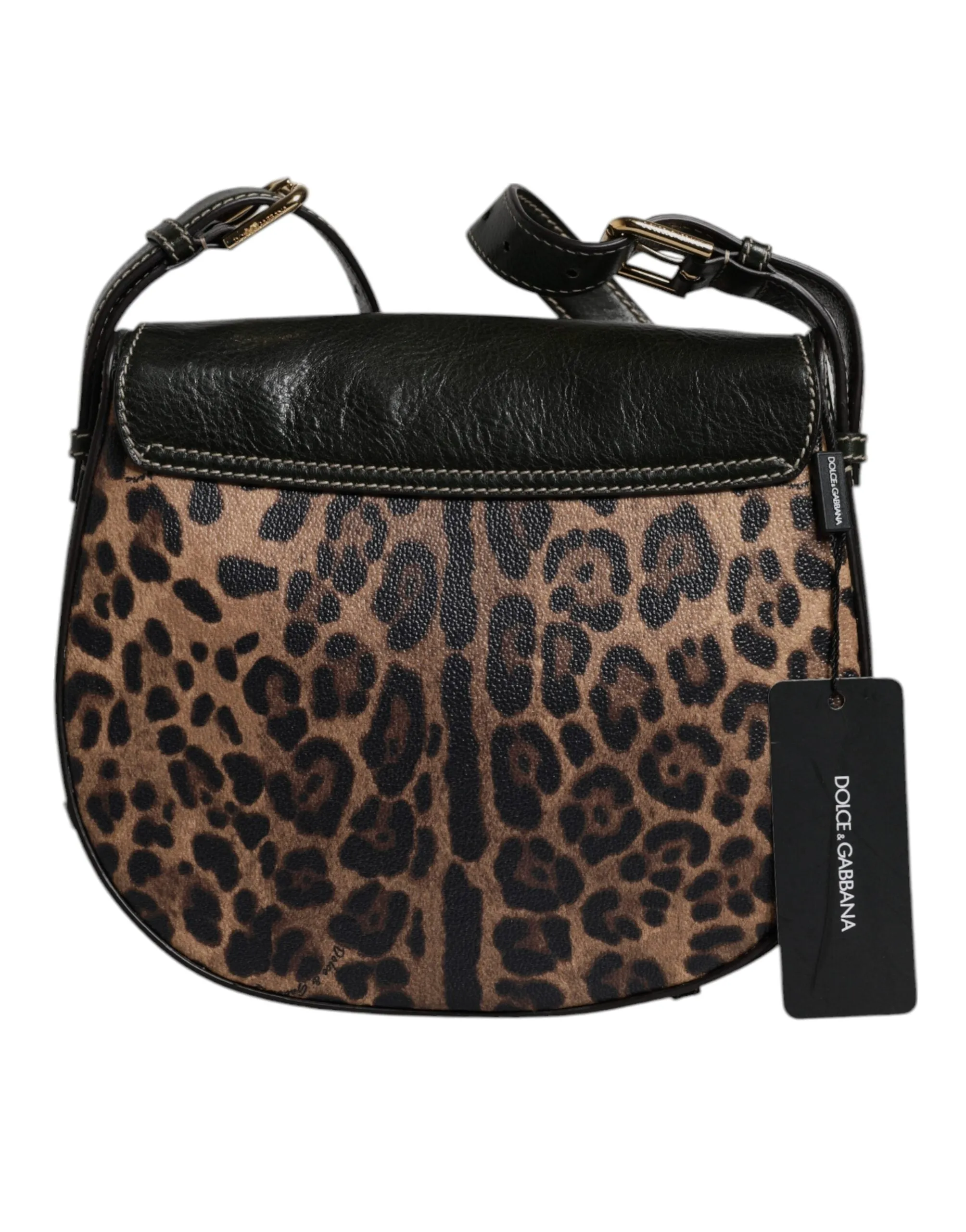 Dolce & Gabbana  Leopard Leather Shoulder Strap Women's Bag
