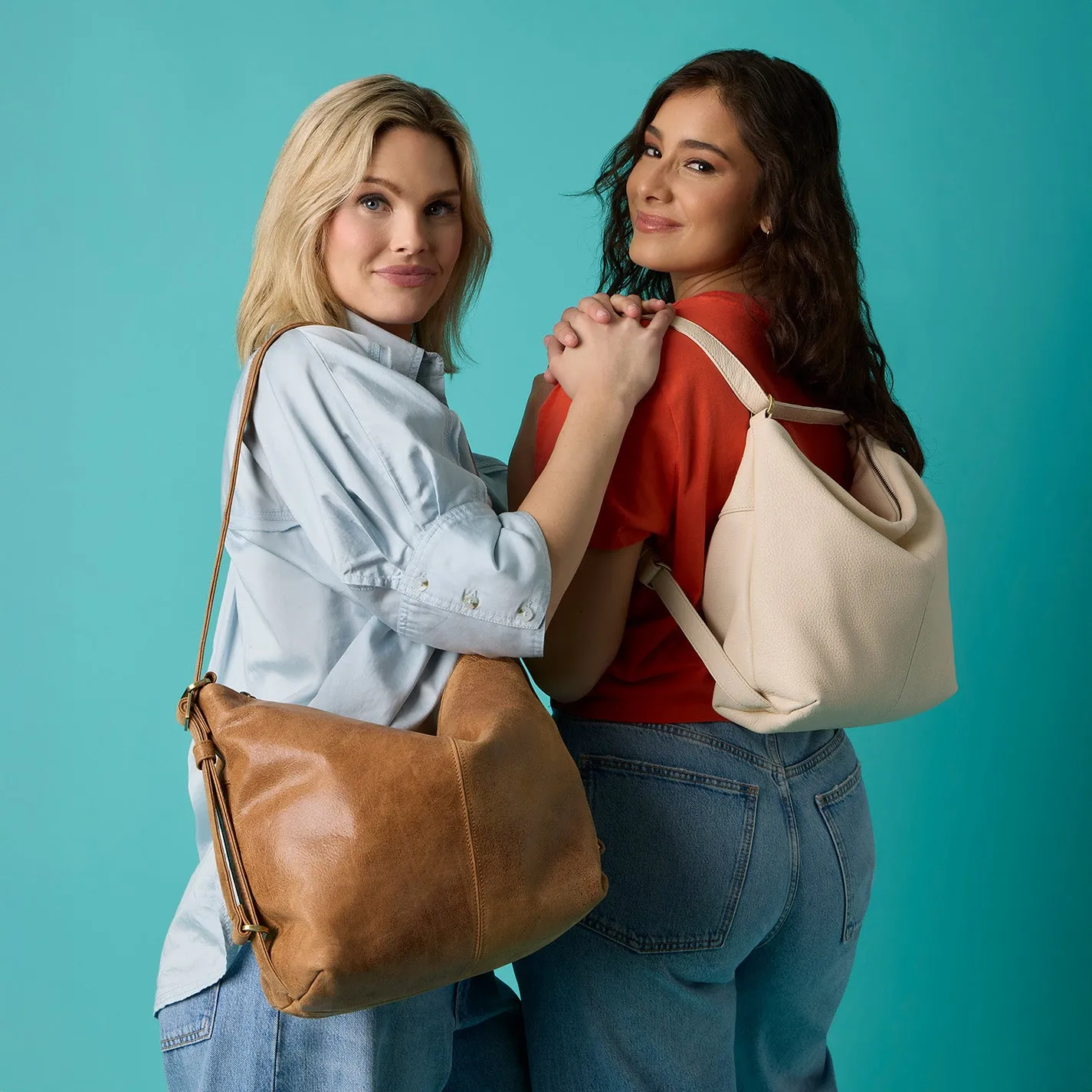 Emily Convertible Backpack In Buffed Leather - Whiskey