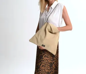 Erato Handbag In Beige Suede