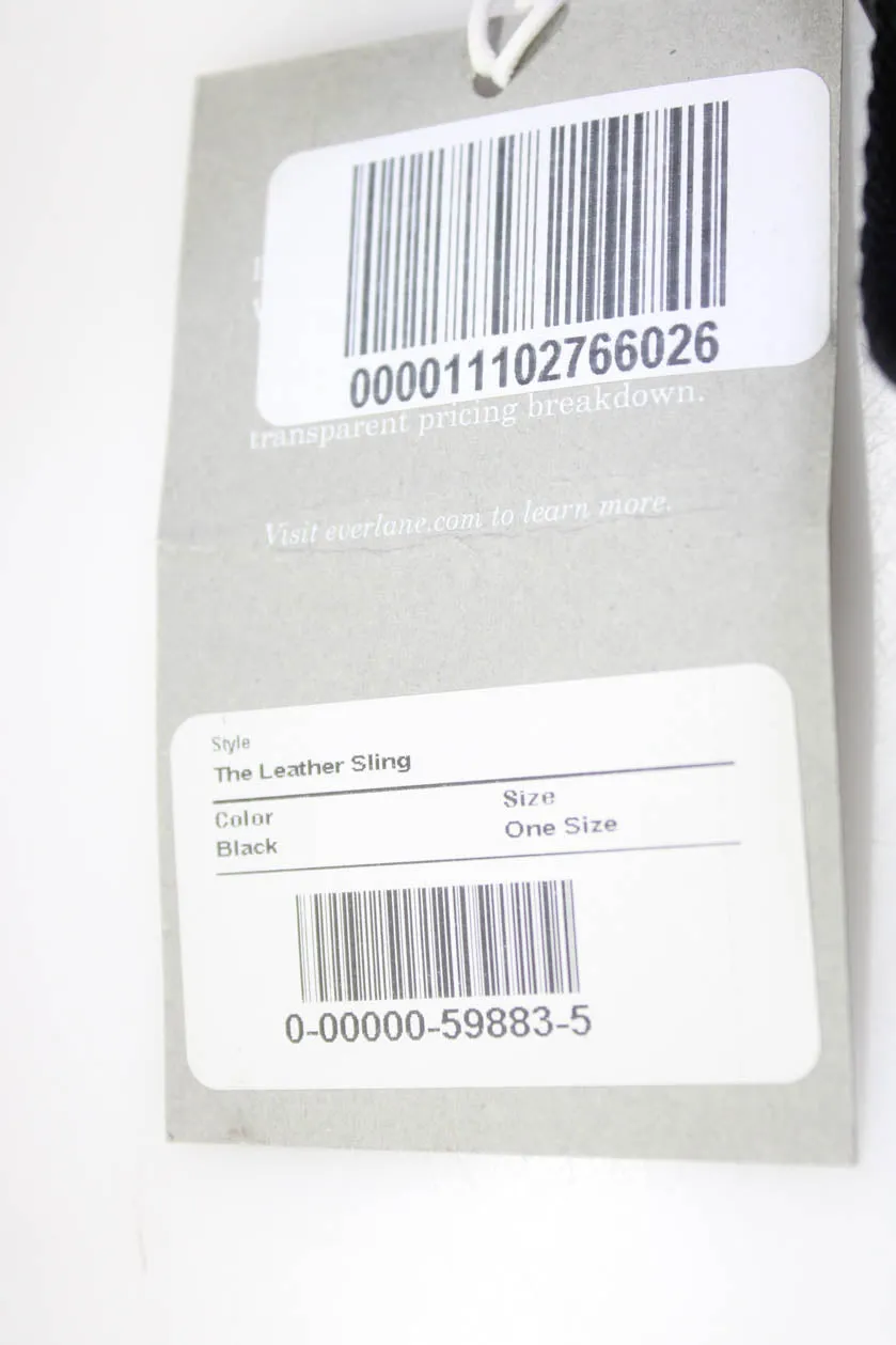 Everlane Womens The Italian Leather Sling  Black