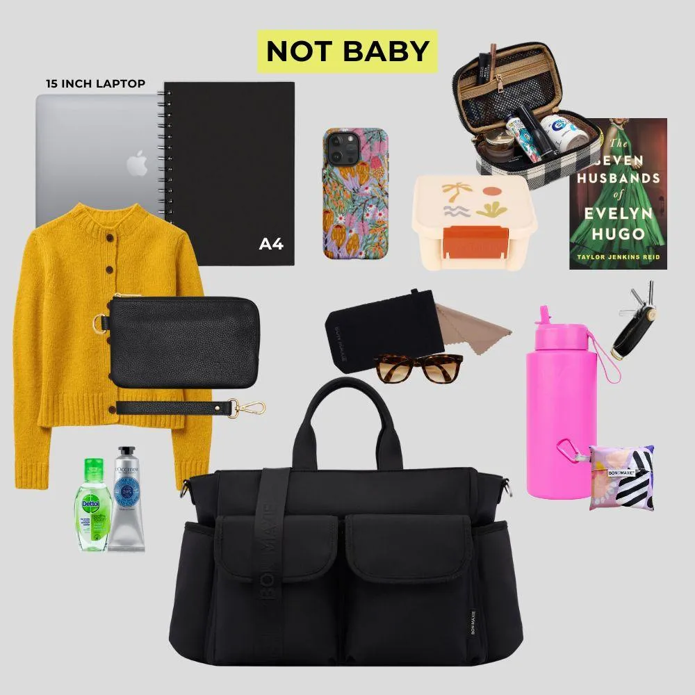 Everyday Multi-Pocket Tote Bag -- Tan
