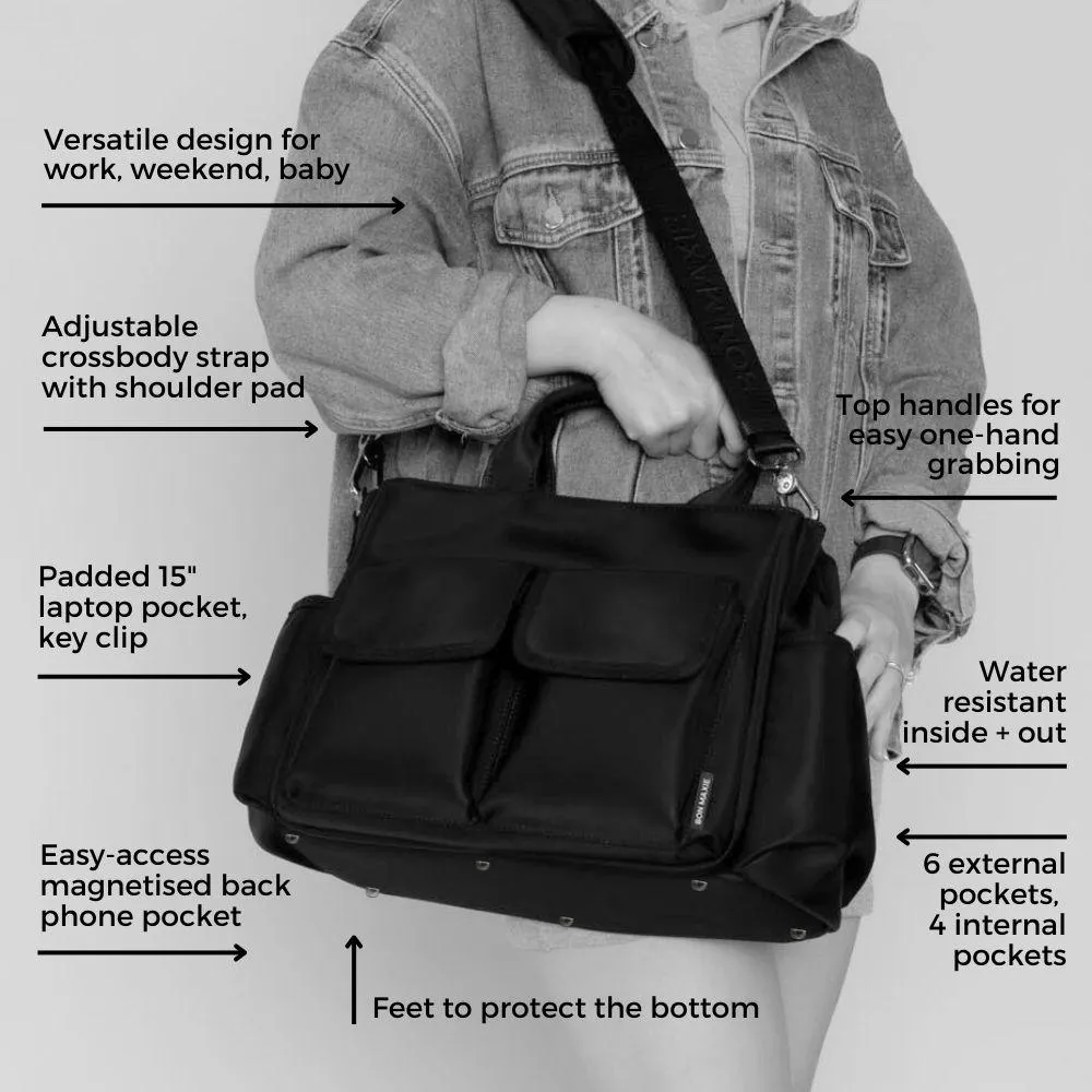 Everyday Multi-Pocket Tote Bag -- Tan