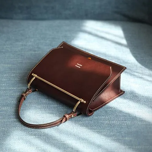 Fashion Womens Green Leather Flap Over Handbag Purse Handmade Square Crossbody Bag Shoulder Bag Purse