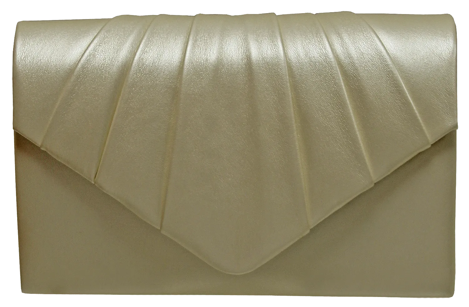 Faux Leather Envy Pleated Flapover Bag