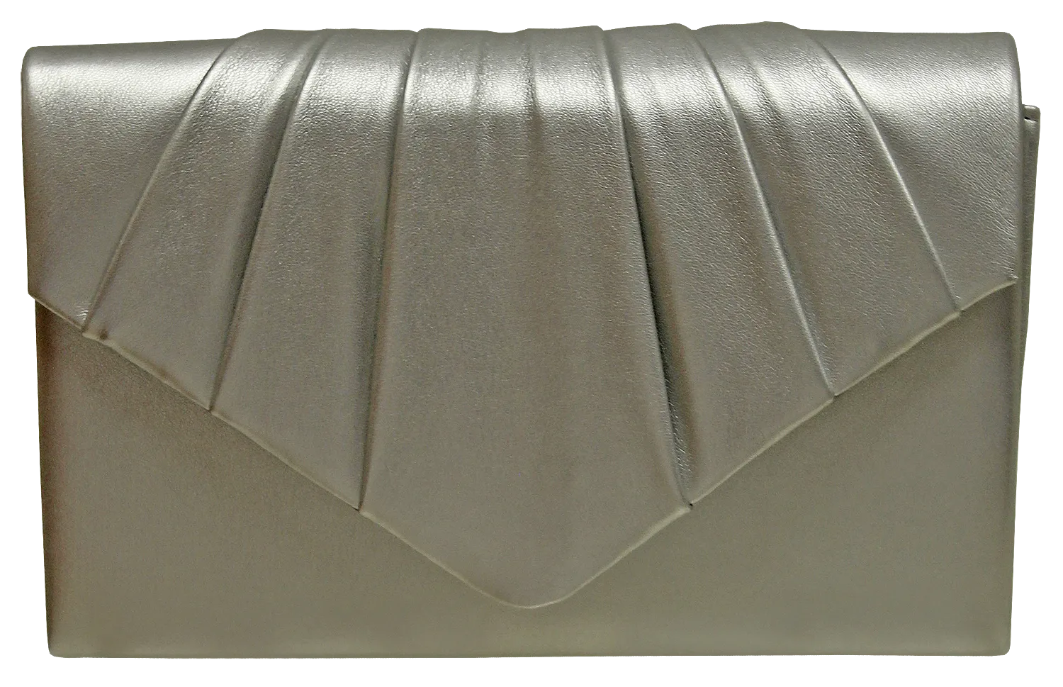 Faux Leather Envy Pleated Flapover Bag