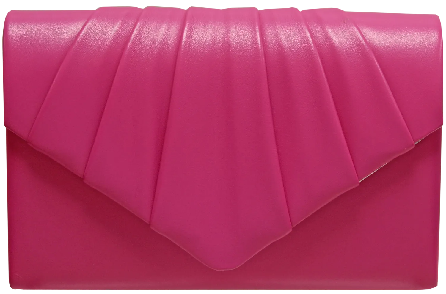Faux Leather Envy Pleated Flapover Bag