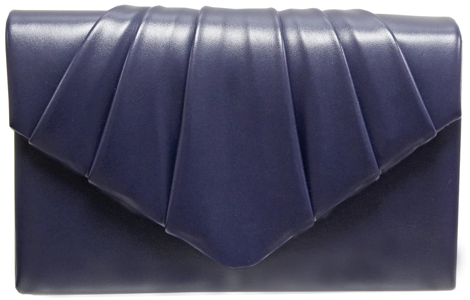Faux Leather Envy Pleated Flapover Bag