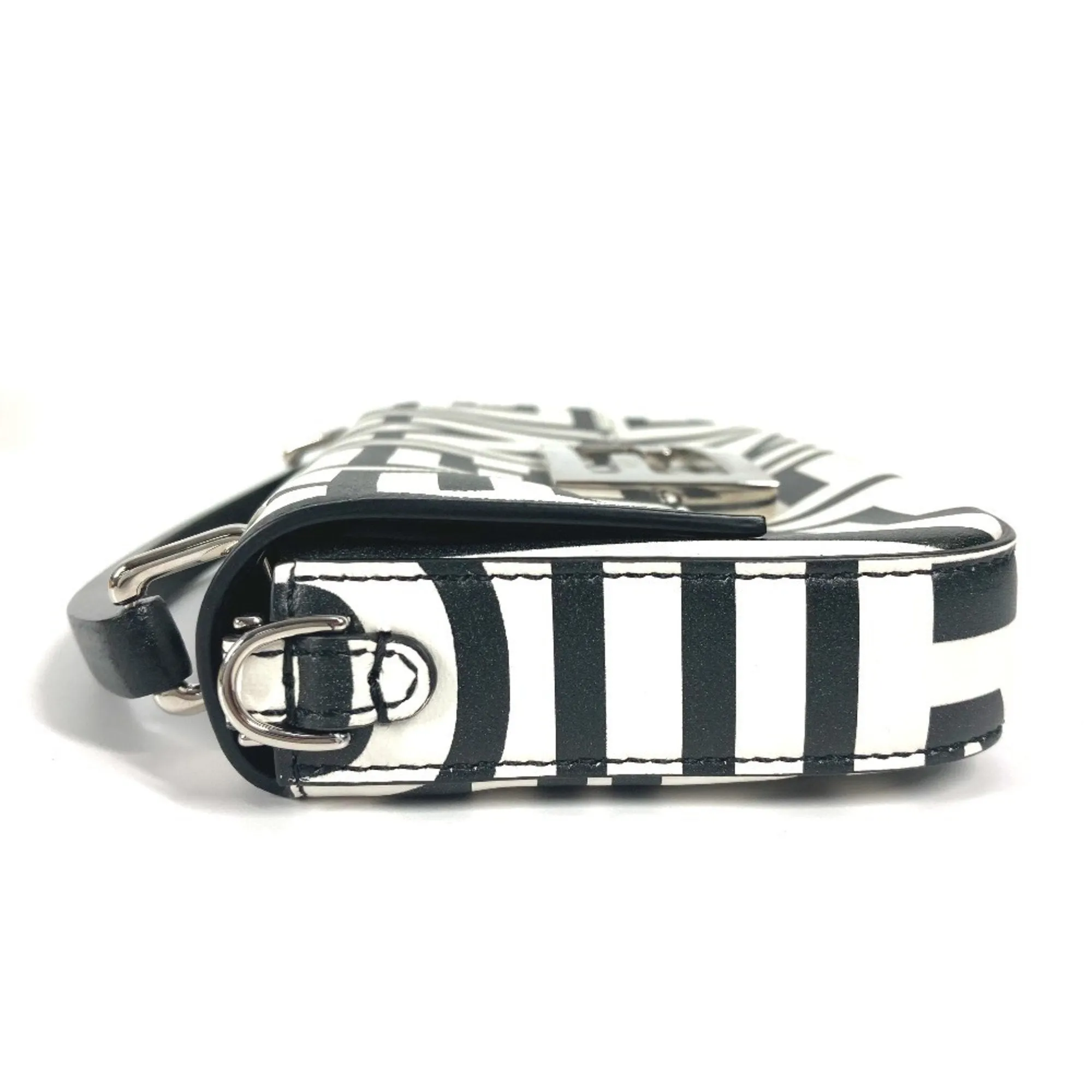 Fendi Baguette  Leather Handbag Pochette Shoulder Bag (Pre-Owned)