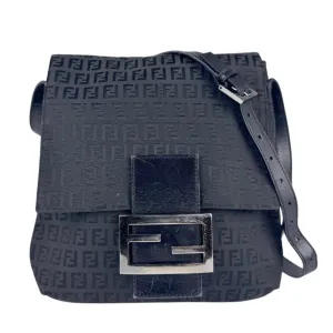 Fendi Nylon Canvas Leather Shoulder Bag (Pre-Owned)