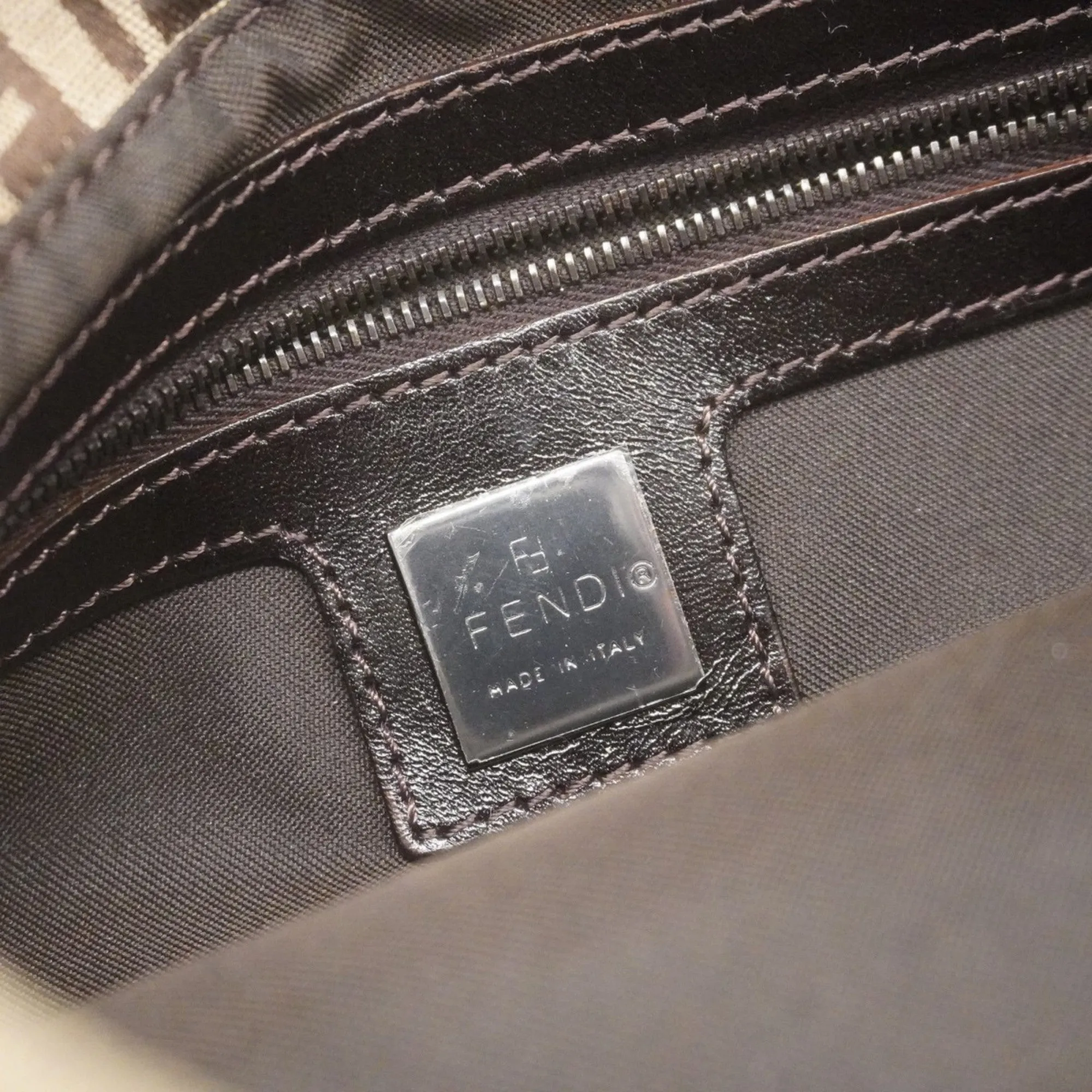 Fendi Nylon Canvas Shoulder Bag (Pre-Owned)