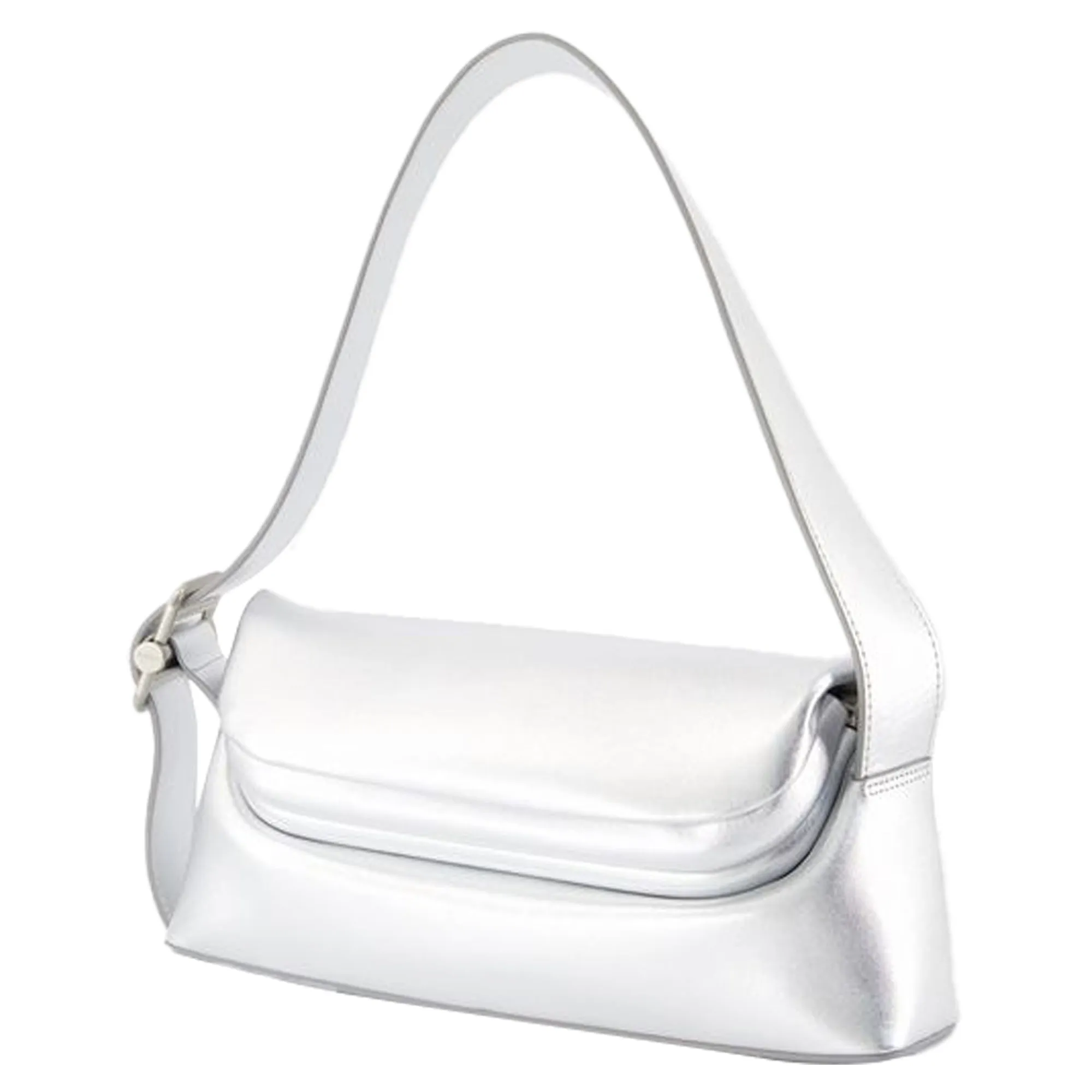 Folder Brot Shoulder Bag - Osoi - Leather - Silver