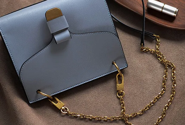Genuine Leather Chain Bag Purse Crossbody Bag Shoulder Bag Purse For Women