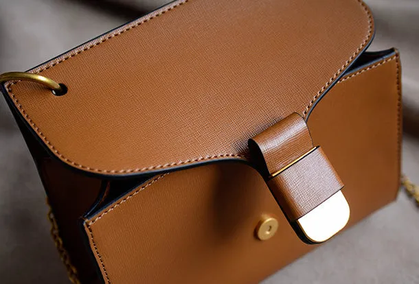 Genuine Leather Chain Bag Purse Crossbody Bag Shoulder Bag Purse For Women
