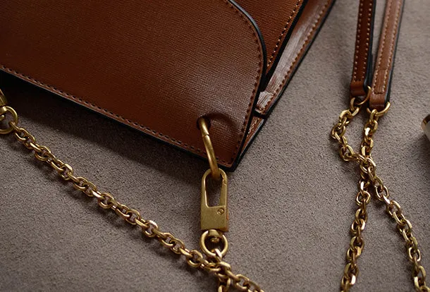 Genuine Leather Chain Bag Purse Crossbody Bag Shoulder Bag Purse For Women