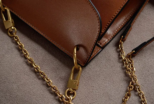 Genuine Leather Chain Bag Purse Crossbody Bag Shoulder Bag Purse For Women