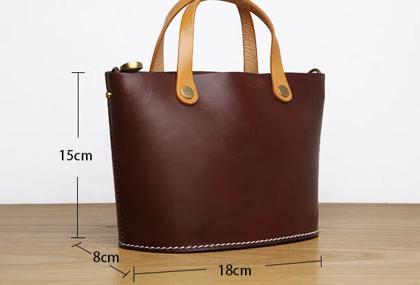 Genuine Leather Small Tote Bag Handbag Crossbody Bag Shoulder Bag Women Leather Purse