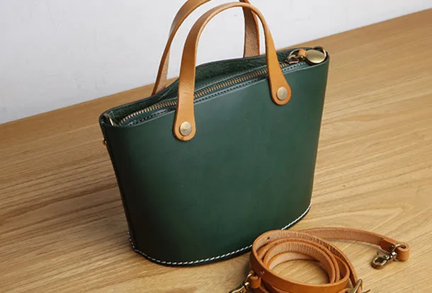 Genuine Leather Small Tote Bag Handbag Crossbody Bag Shoulder Bag Women Leather Purse