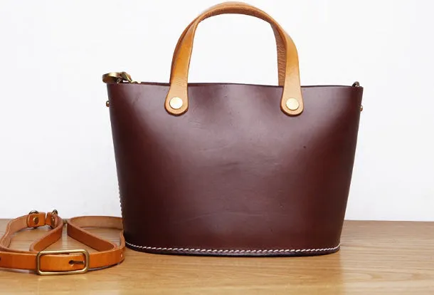 Genuine Leather Small Tote Bag Handbag Crossbody Bag Shoulder Bag Women Leather Purse