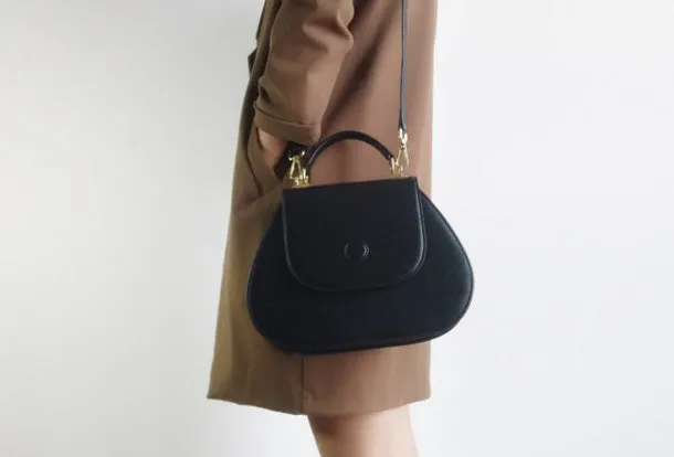 Gray Leather Handbag Purse Shoulder Bag for Women Leather Crossbody Bag