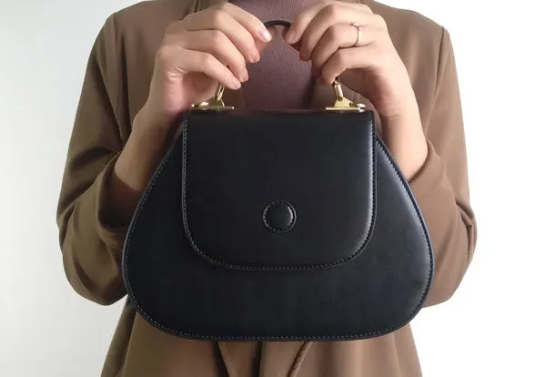 Gray Leather Handbag Purse Shoulder Bag for Women Leather Crossbody Bag