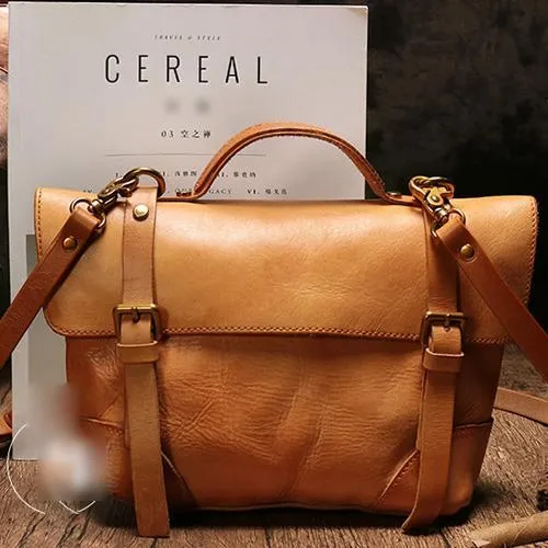 Green Womens Leather Satchel Shoulder Bag Leather Brown Women's Satchel Handbag Purse