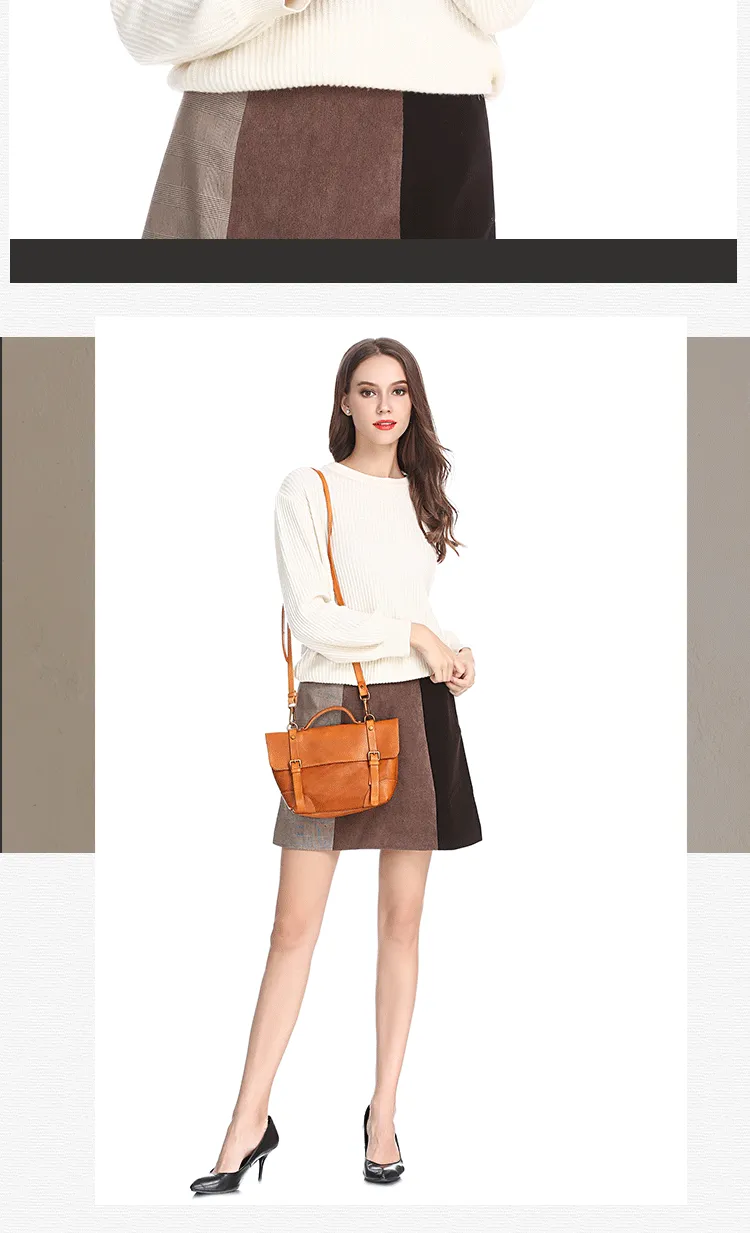 Green Womens Leather Satchel Shoulder Bag Leather Brown Women's Satchel Handbag Purse