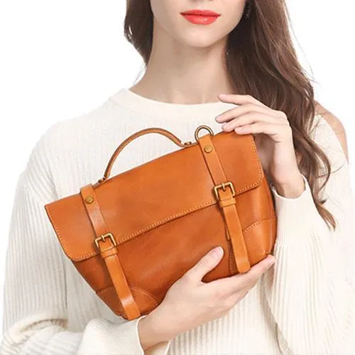 Green Womens Leather Satchel Shoulder Bag Leather Brown Women's Satchel Handbag Purse
