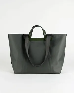 Green Womens Nylon Handbag Totes Green Womens Nylon Leather Shoulder Tote Purse for Ladies