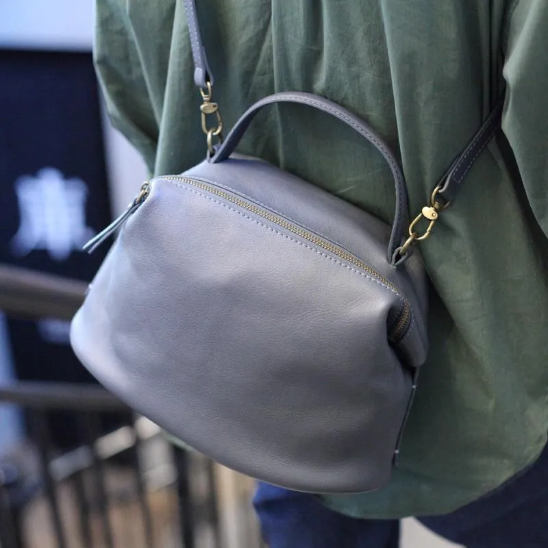 Grey Womens Soft Leather Satchel Handbag Green Women's Satchel Shoulder Bag Crossbody Purse