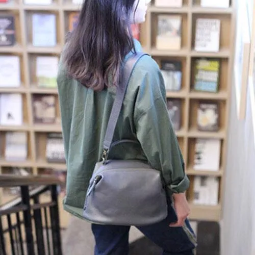Grey Womens Soft Leather Satchel Handbag Green Women's Satchel Shoulder Bag Crossbody Purse