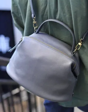Grey Womens Soft Leather Satchel Handbag Green Women's Satchel Shoulder Bag Crossbody Purse