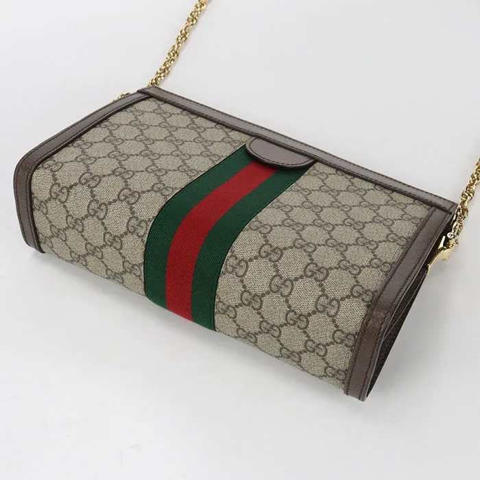 GUCCI 503877 K05NG 8745 Ofidia Chain Shoulder Bag  GG Supreme beige Women