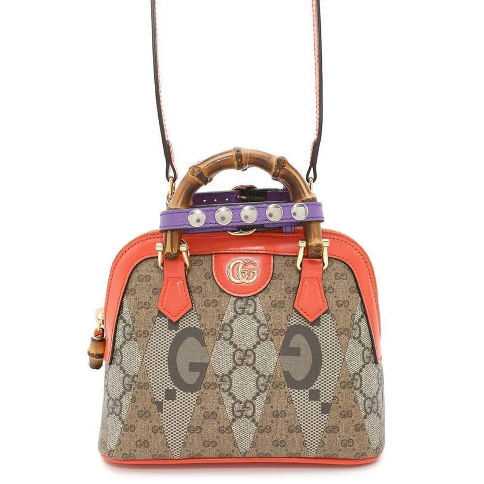 Gucci  Bamboo Pvc Leather Handbag Shoulder Bag (Pre-Owned)