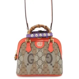 Gucci  Bamboo Pvc Leather Handbag Shoulder Bag (Pre-Owned)