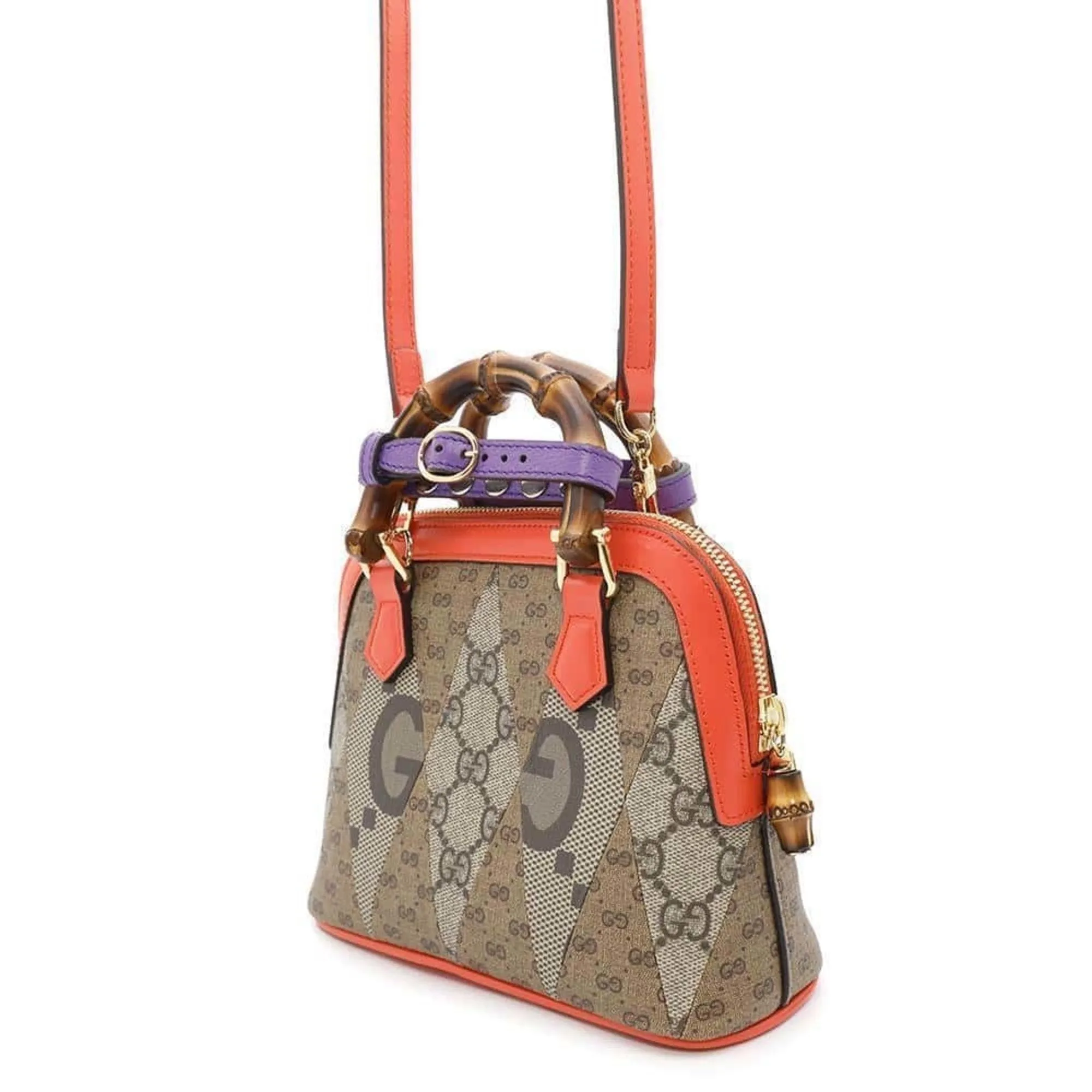 Gucci  Bamboo Pvc Leather Handbag Shoulder Bag (Pre-Owned)