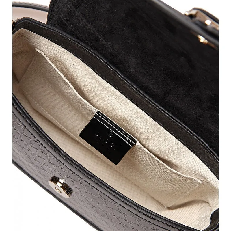 Gucci Black patent leather saddle bag