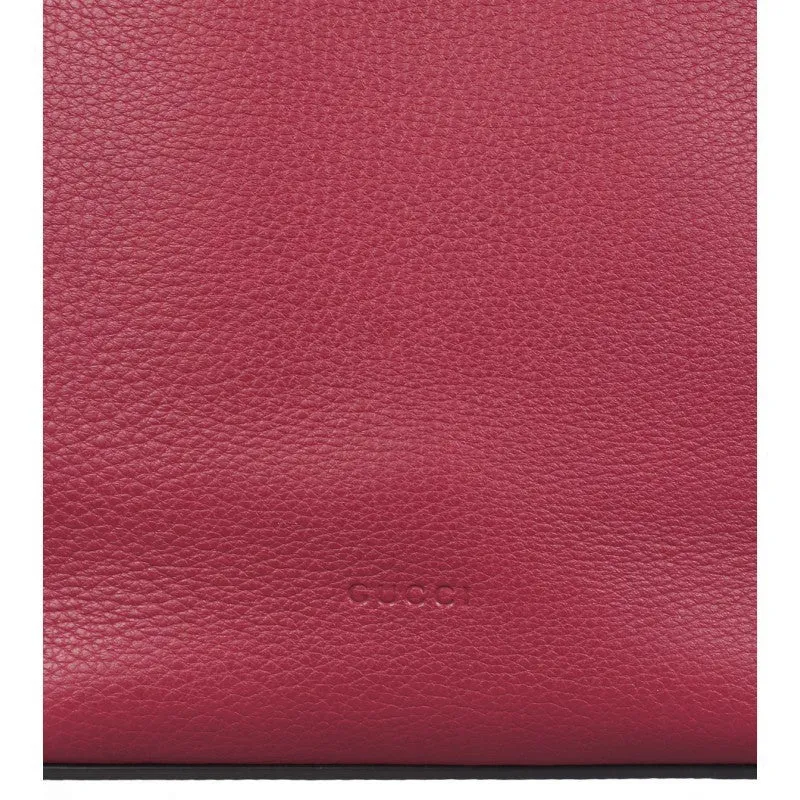 Gucci Bordeaux leather Miss Bamboo bucket bag