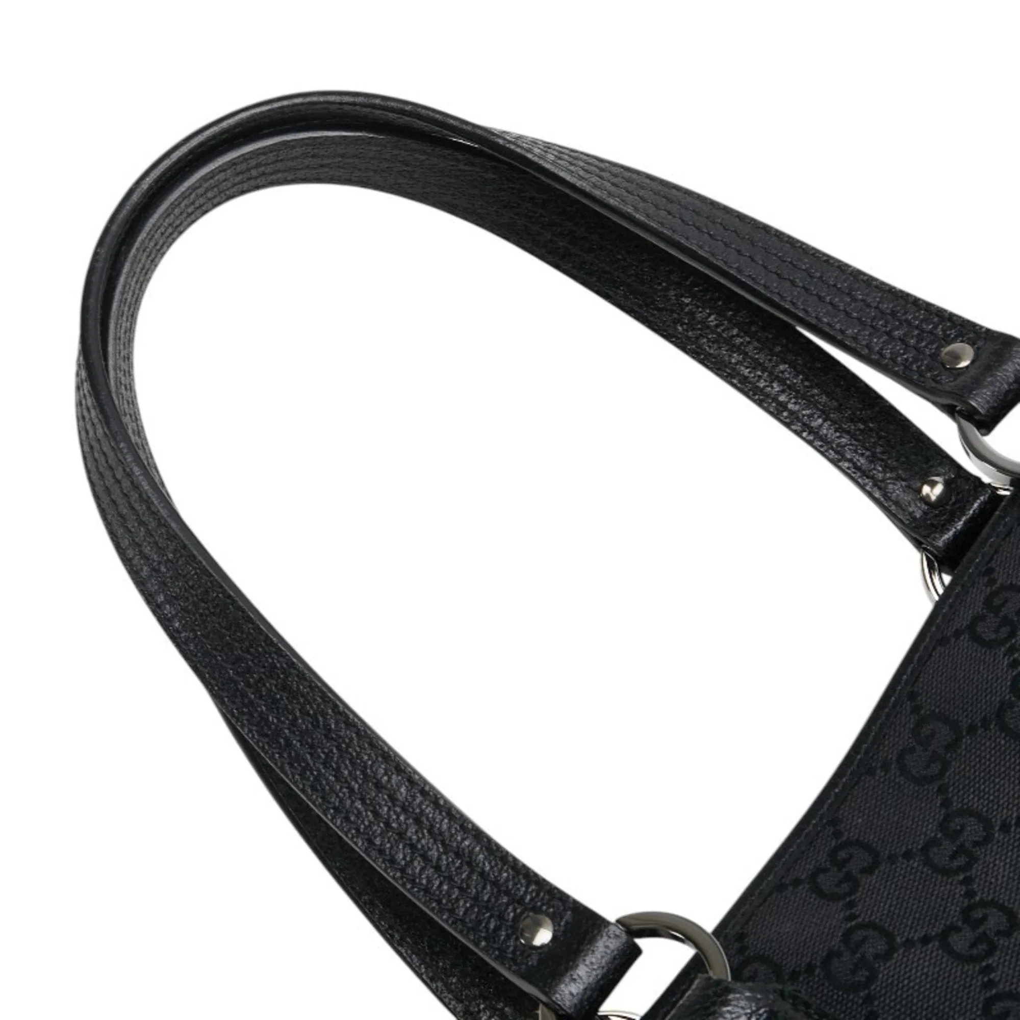 Gucci Canvas Leather Shoulder Bag Tote Bag (Pre-Owned)