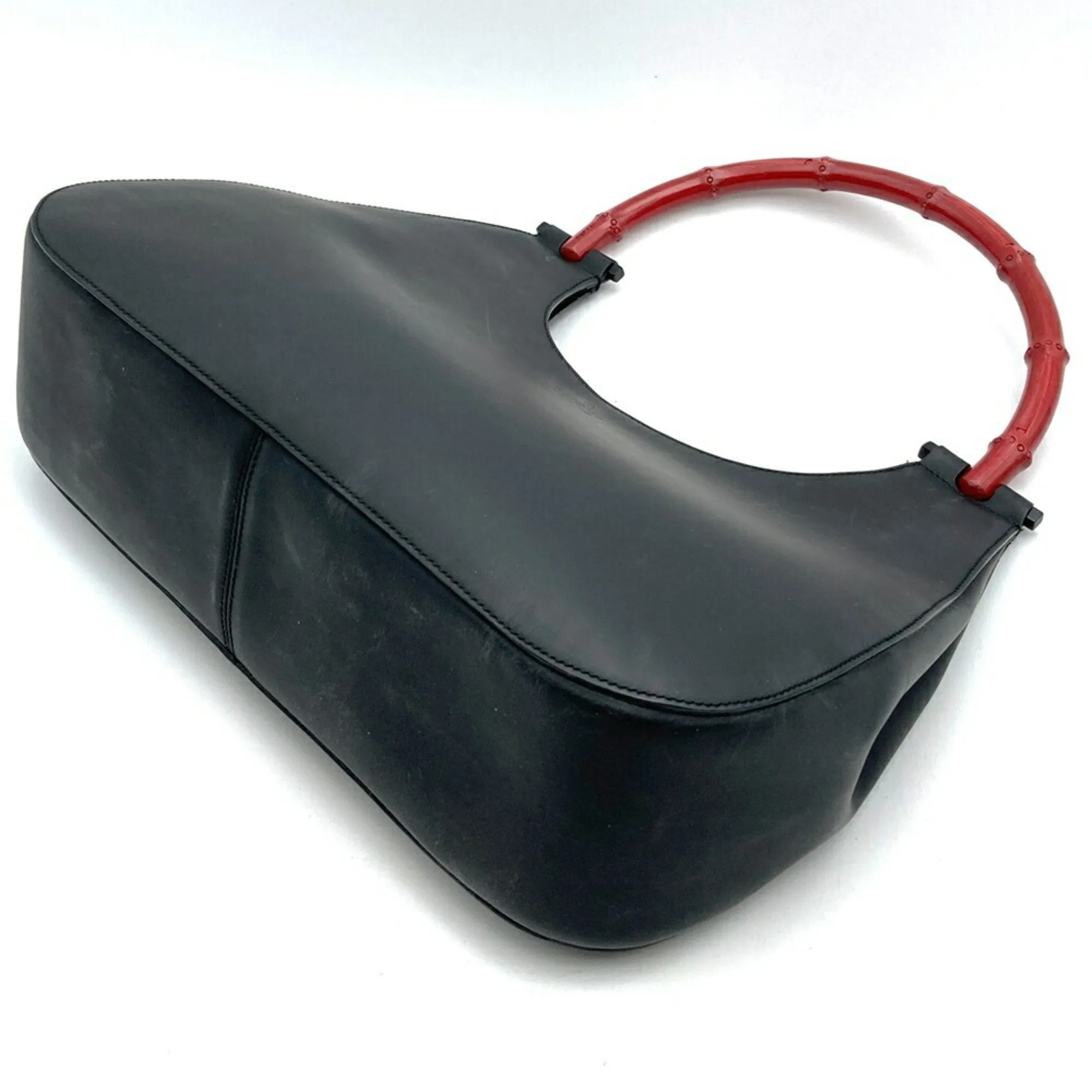 Gucci  Color Leather Bamboo Shoulder Bag (Pre-Owned)