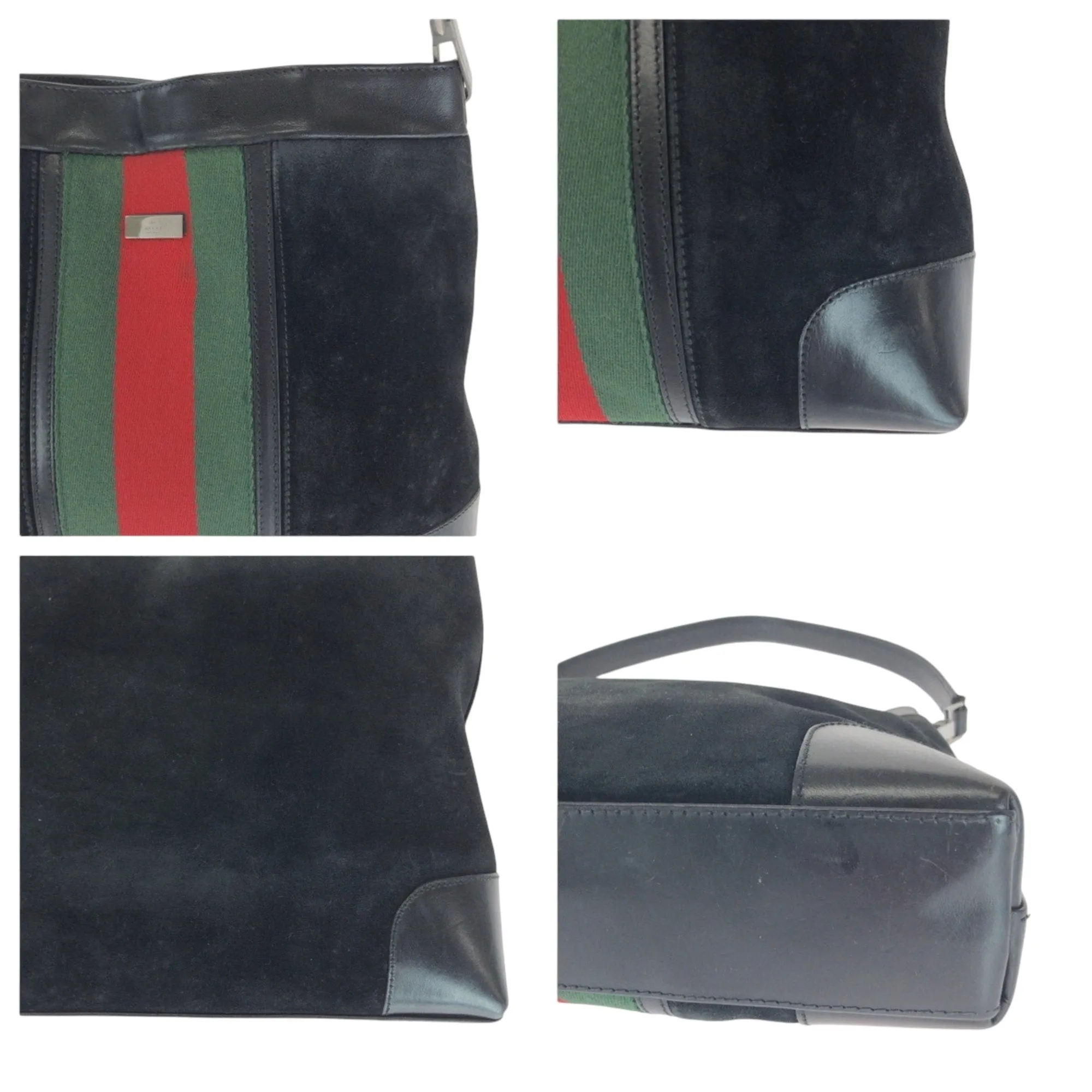 Gucci  Color Suede Leather Shoulder Bag (Pre-Owned)