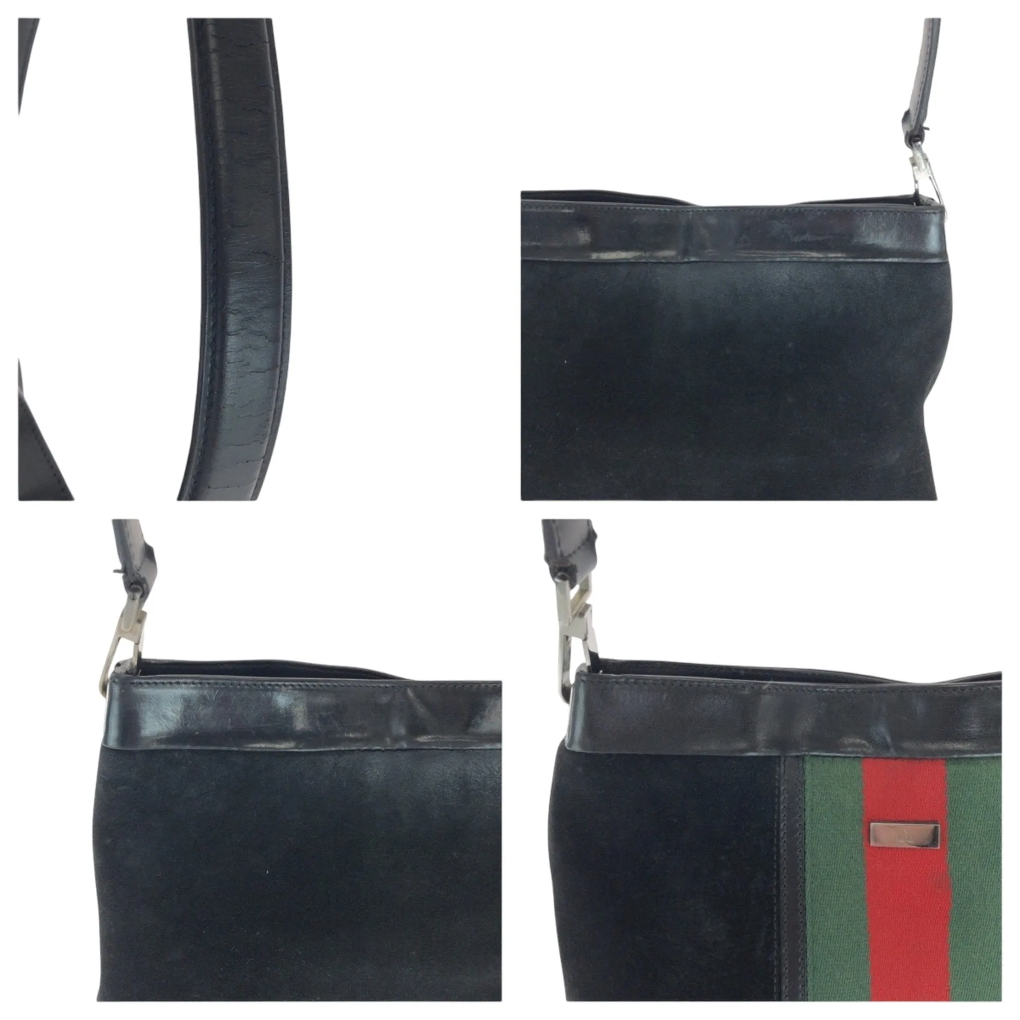 Gucci  Color Suede Leather Shoulder Bag (Pre-Owned)
