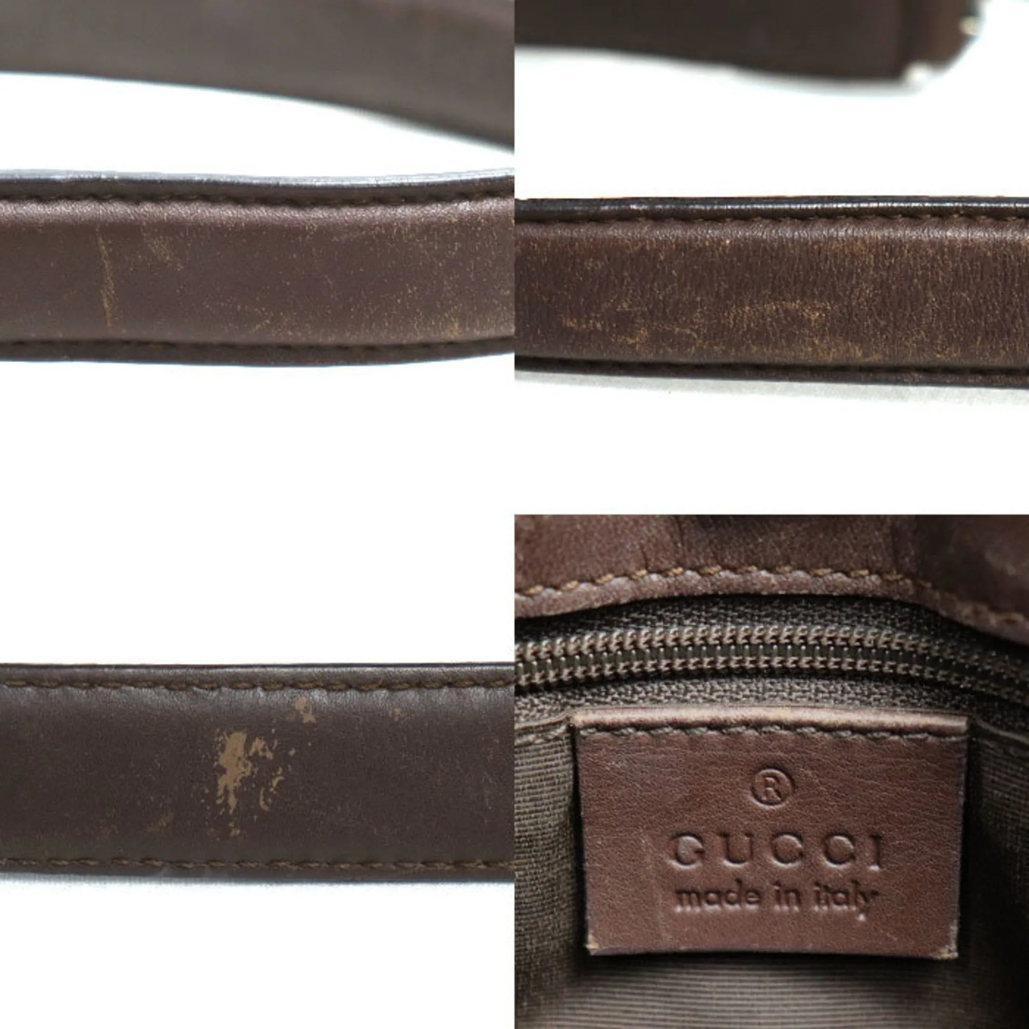 Gucci Gg Canvas Gg Canvas Leather Shoulder Bag (Pre-Owned)