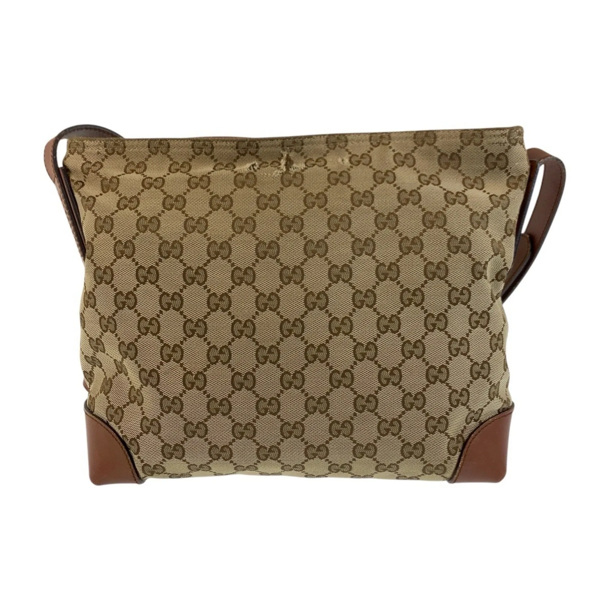 Gucci  Gg Canvas Leather Messenger Bag Shoulder Bag (Pre-Owned)