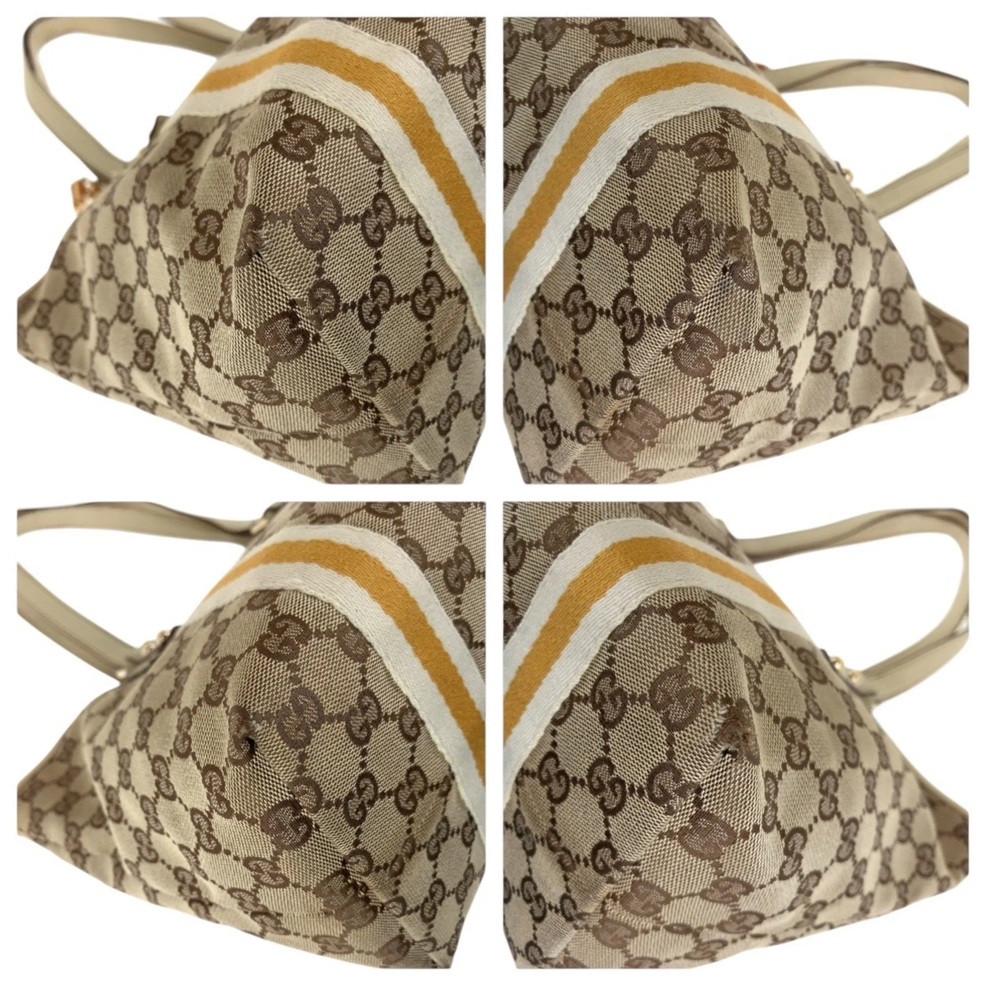 Gucci  Gg Canvas Leather Shoulder Bag Tote Bag (Pre-Owned)