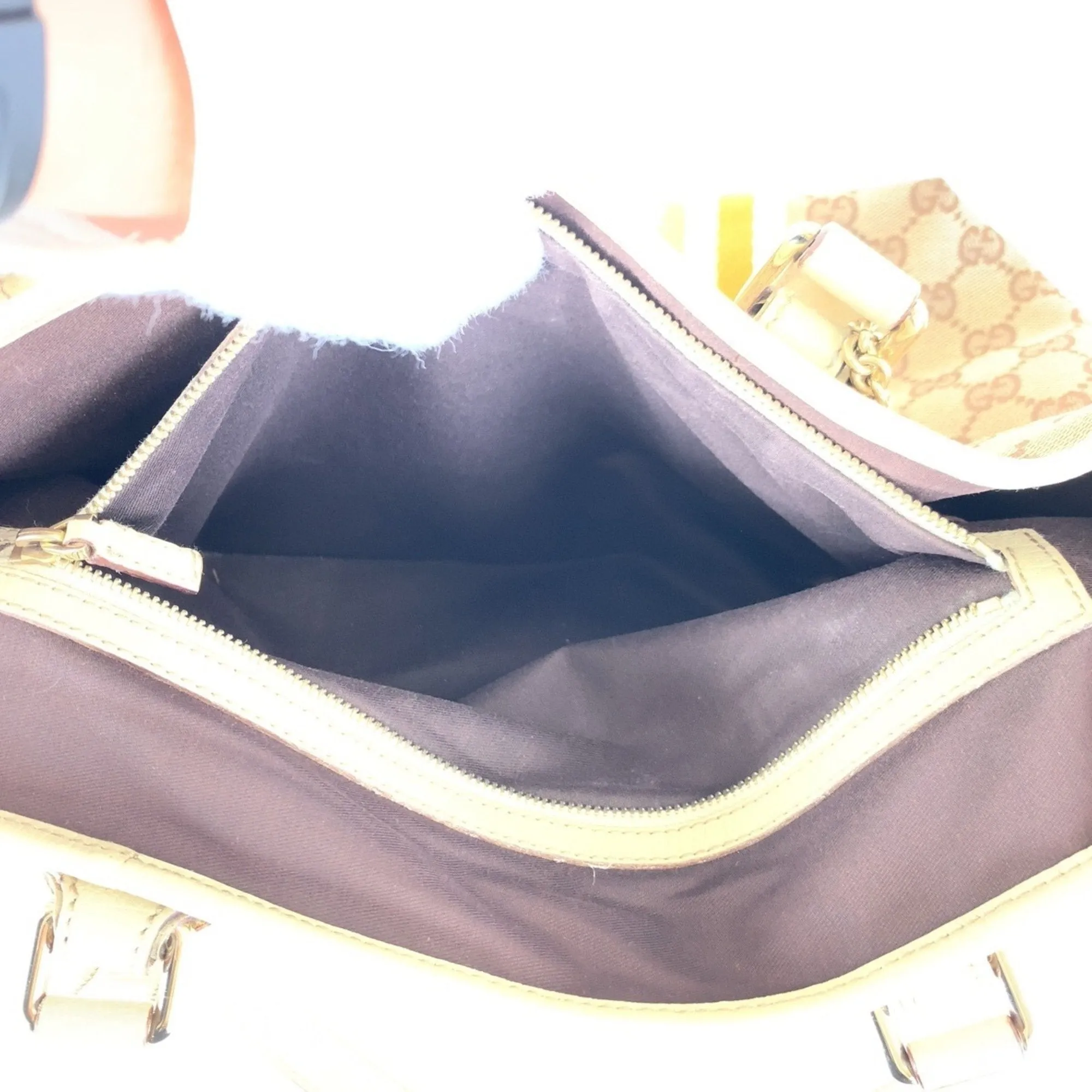 Gucci  Gg Canvas Leather Shoulder Bag Tote Bag (Pre-Owned)